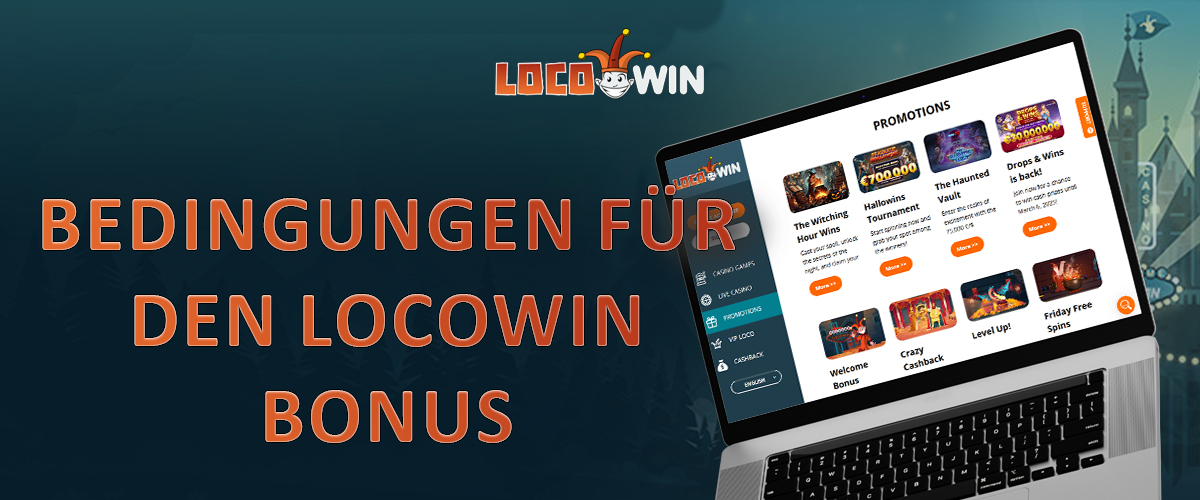 Bedingungen für die Nutzung von Boni auf der Locowin-Casino-Plattform