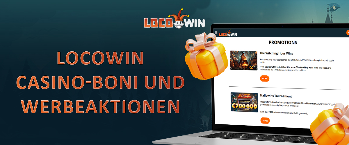 Verfügbare Boni und Promotionen bei Locowin online casino