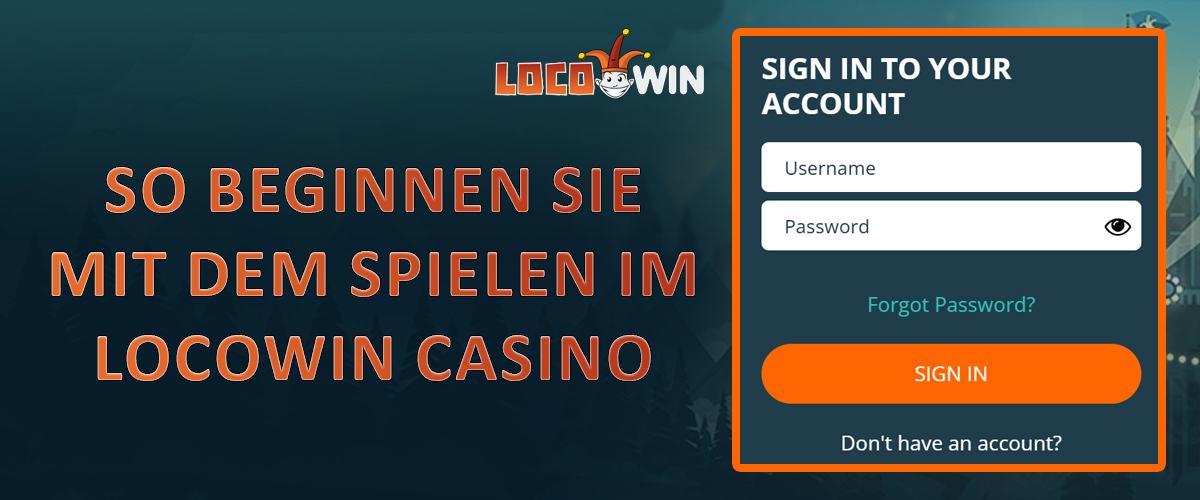 Anweisungen, wie man im Locowin Online-Casino spielen kann